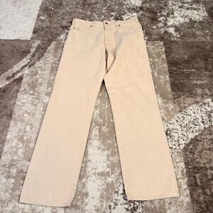 RM Williams Pants Mens 34x33 Beige Straight Western Hemmed Waist Cowboy